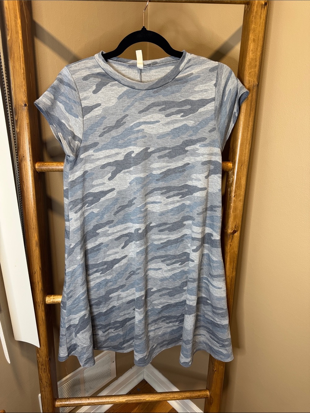 Camo Swing Dress - Blue Gray